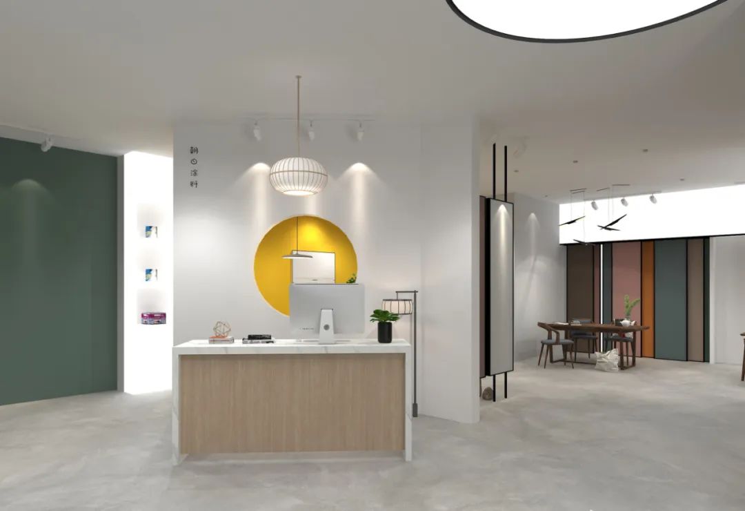 朝日涂料形象店 | 陈小只的斜切空间艺术-18