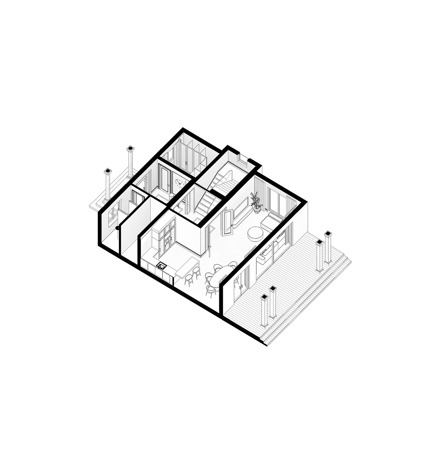 Designing a house in Sochi. Creating of 3d model.-1