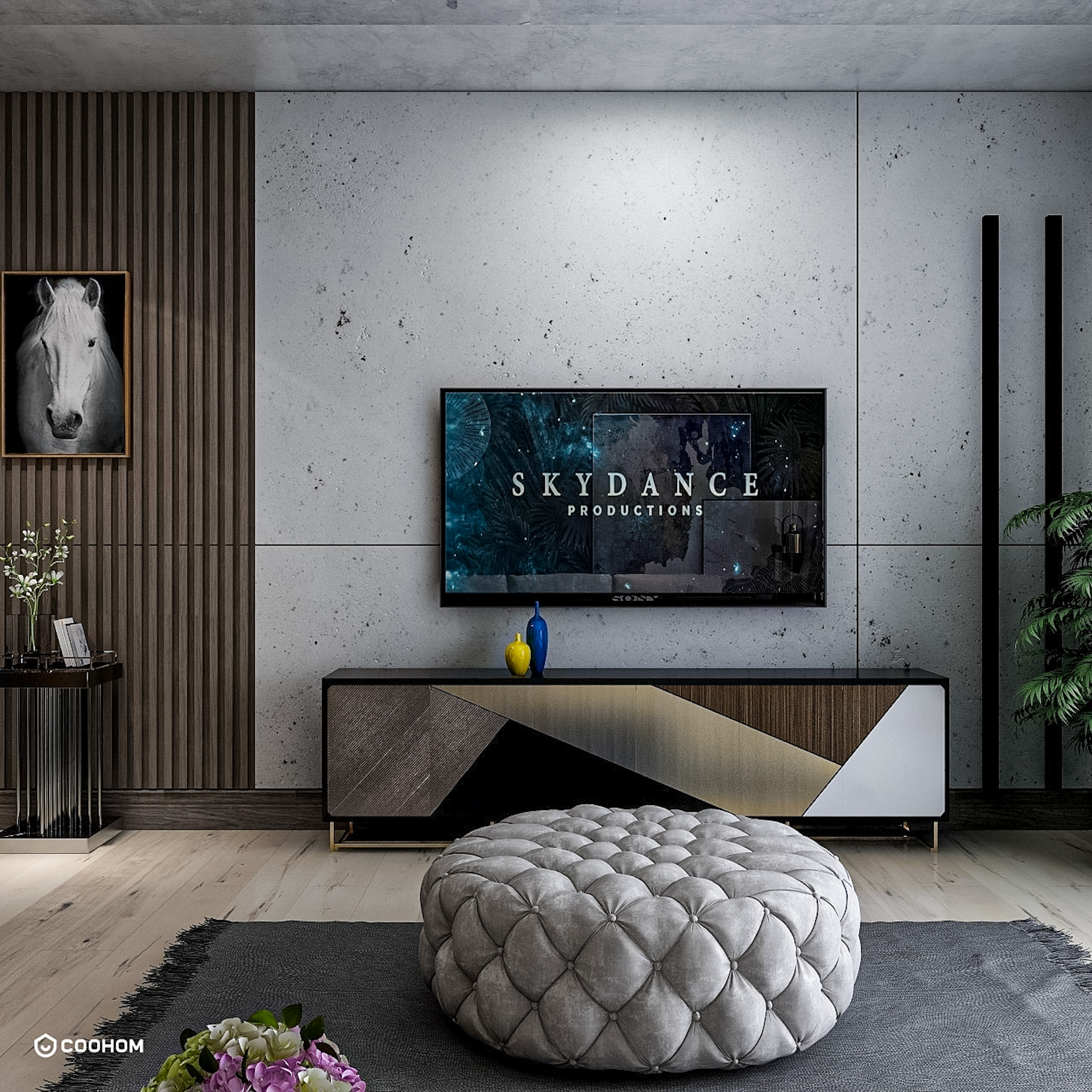 A industrial style livingroom-1