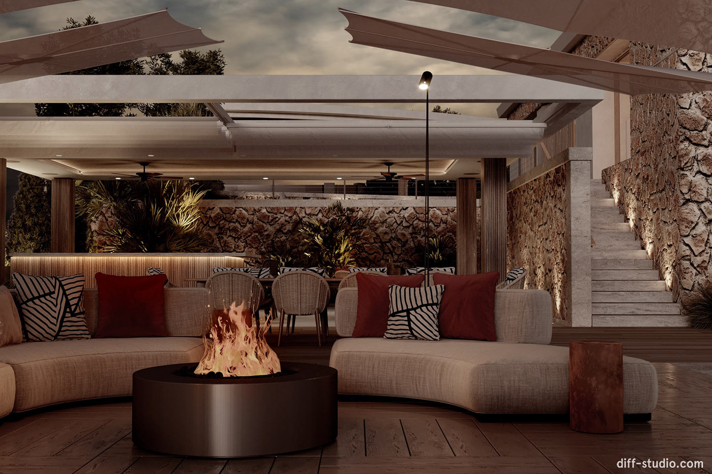 撒丁岛住宅户外花园丨意大利丨Diff-10