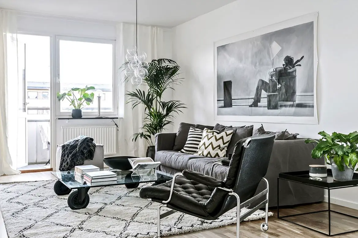 50 年代复古风家居，黑白演绎亲子空间-1