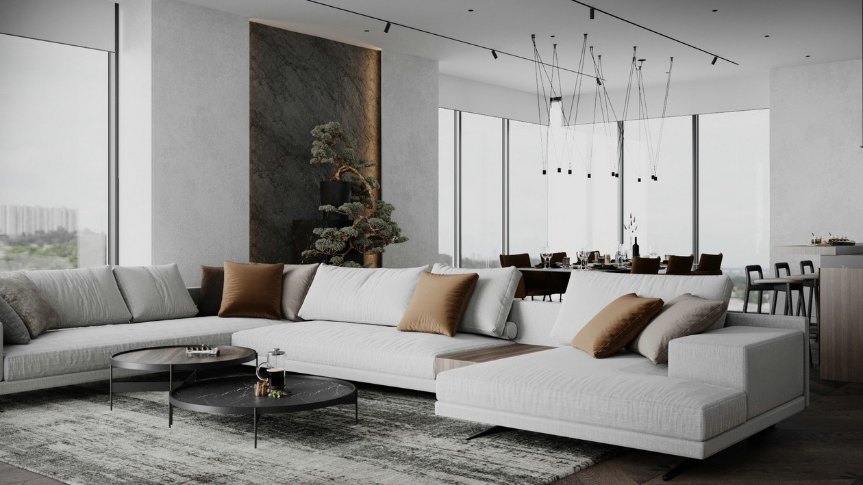 214㎡大平米住宅设计 超有设计感！-3