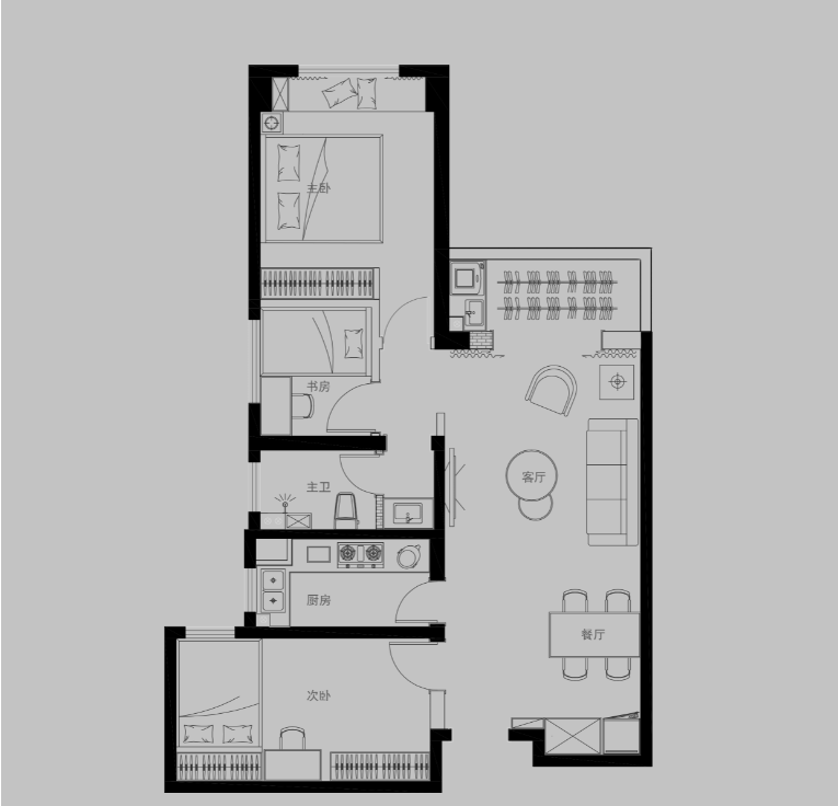 90 后现代北欧之家 | 西安领作空间设计-2