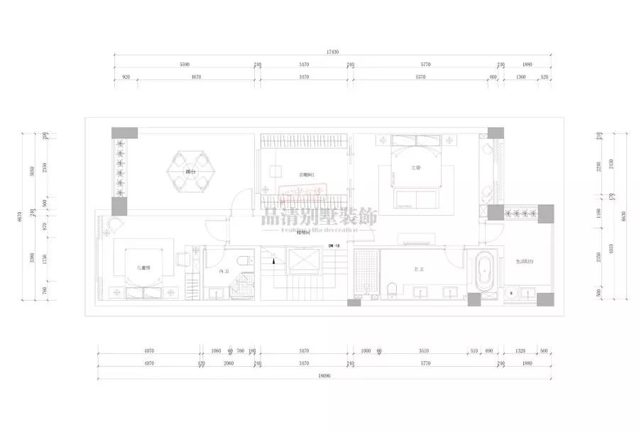 阿维侬庄园混搭风格,打造 450㎡美式新中式家居-20