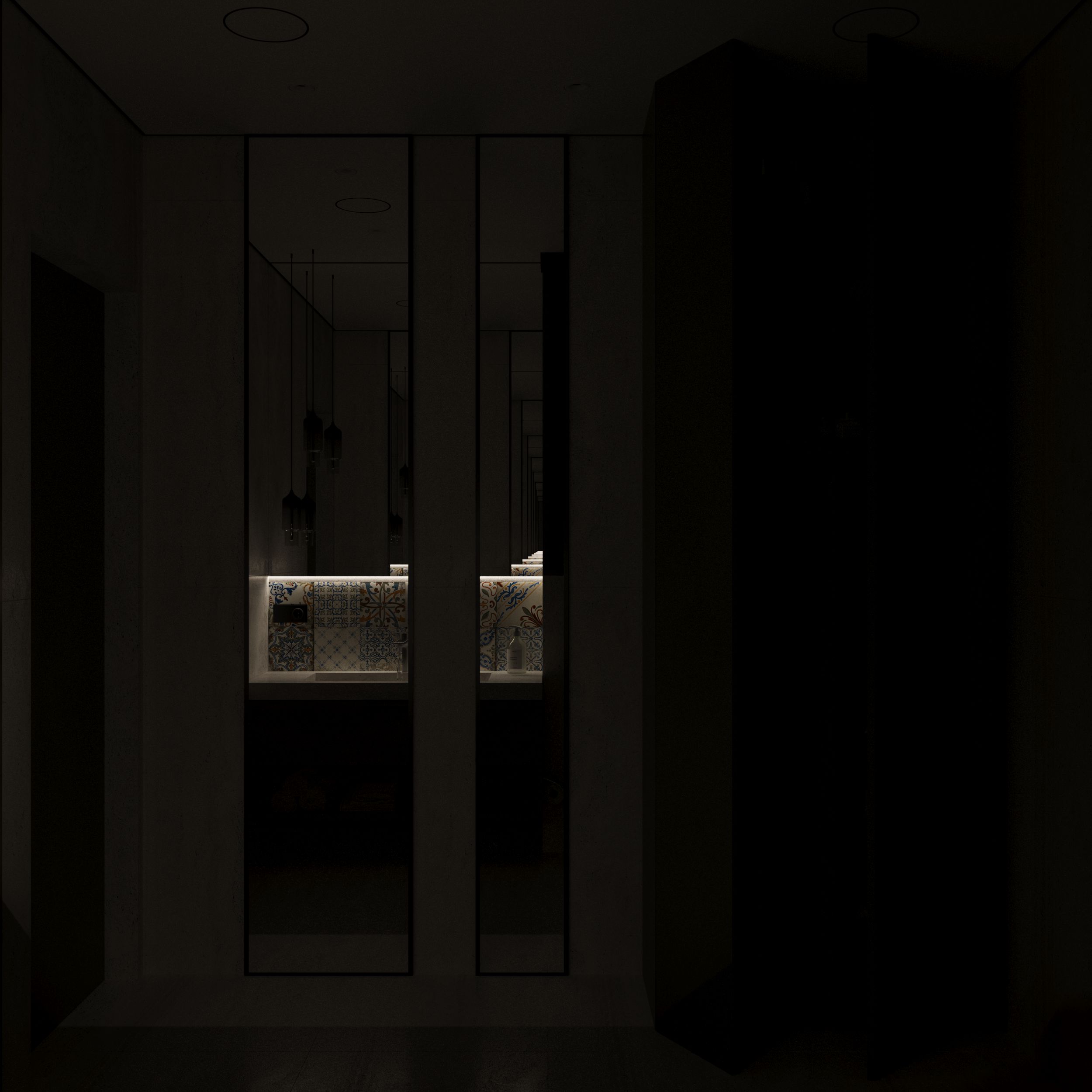 Travertine and Wood: Natural Stone Bathroom卫生间-5