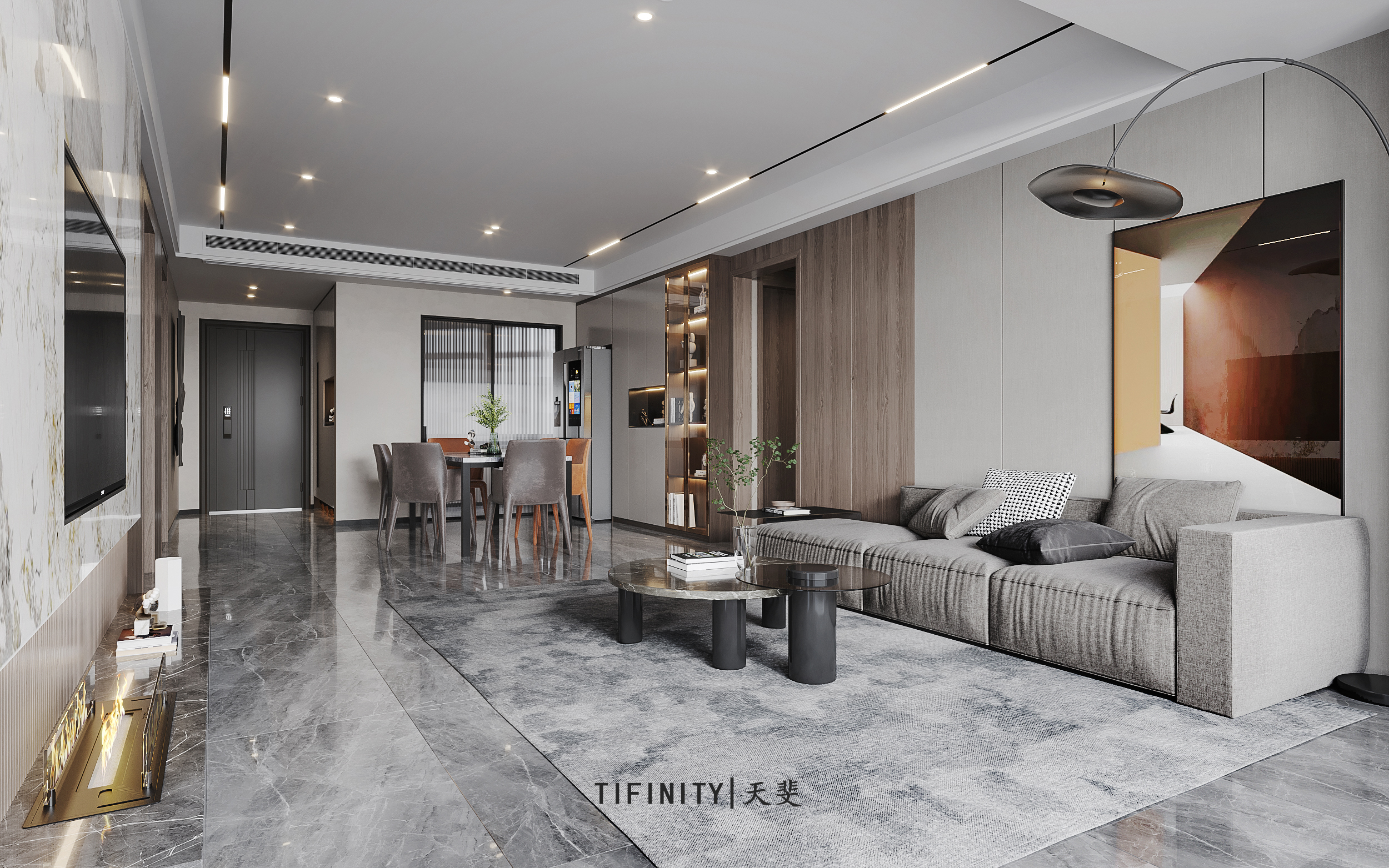 现代轻奢平层|天斐设计-0