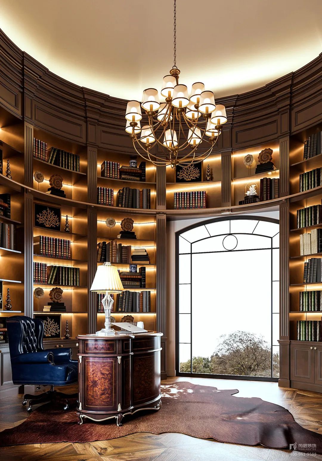 法式浪漫别墅设计丨中国上海丨上海尚层别墅装饰-39