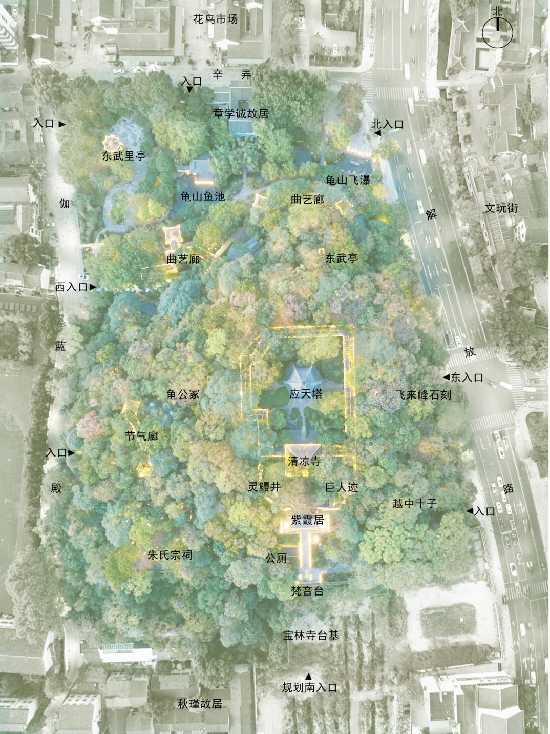 山色焕颜丨塔山公园景观亮化提升项目-17