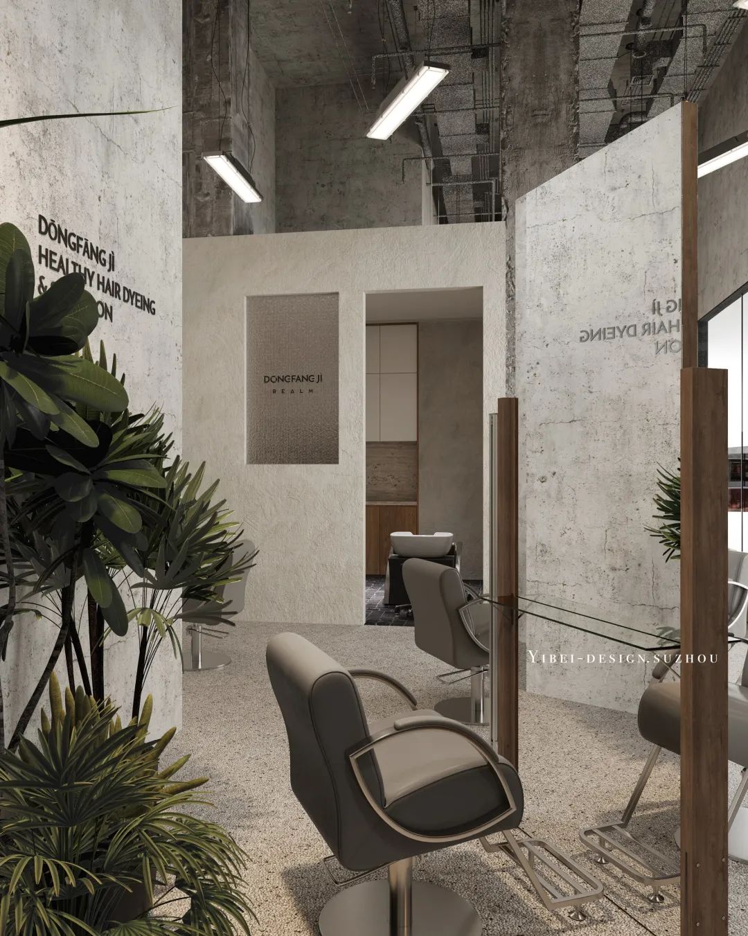 解构工业美学中的美发新体验丨商业空间设计丨YIBEI DESIGN SUZHOU-4