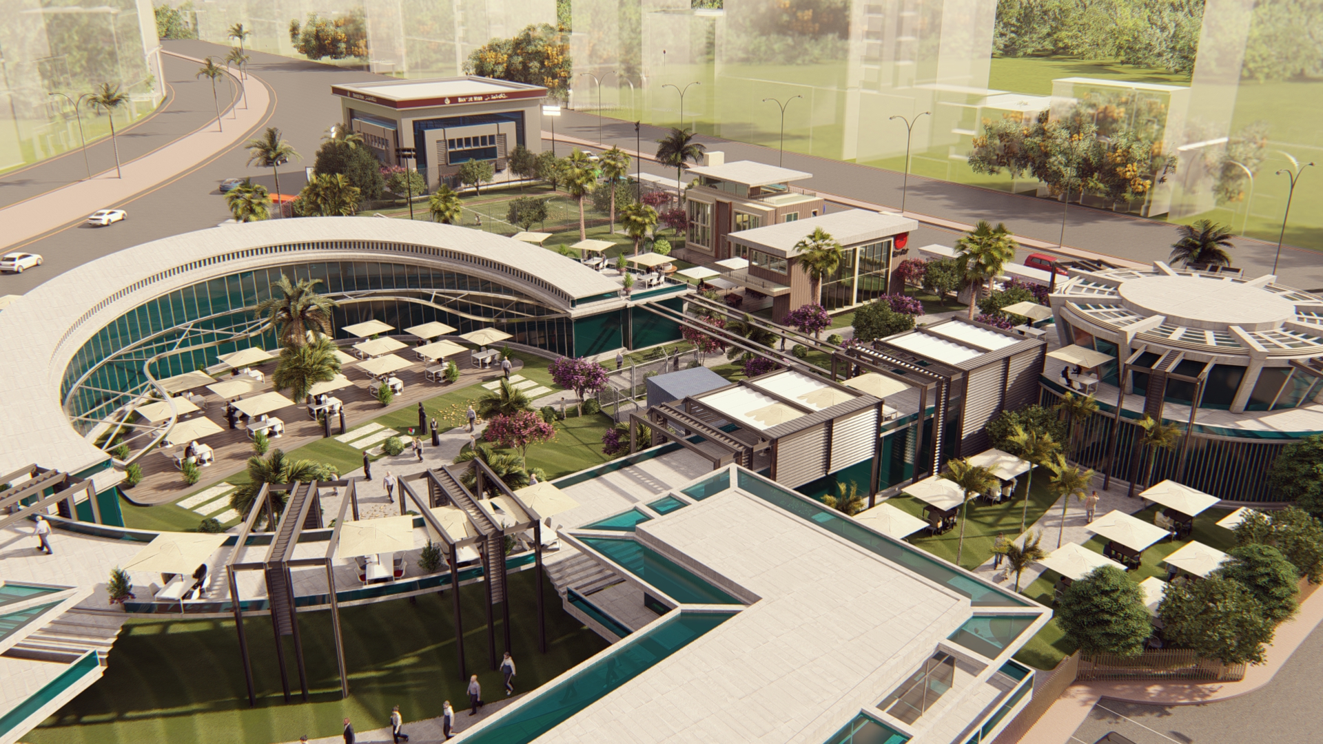 food court , shops & bank design-26