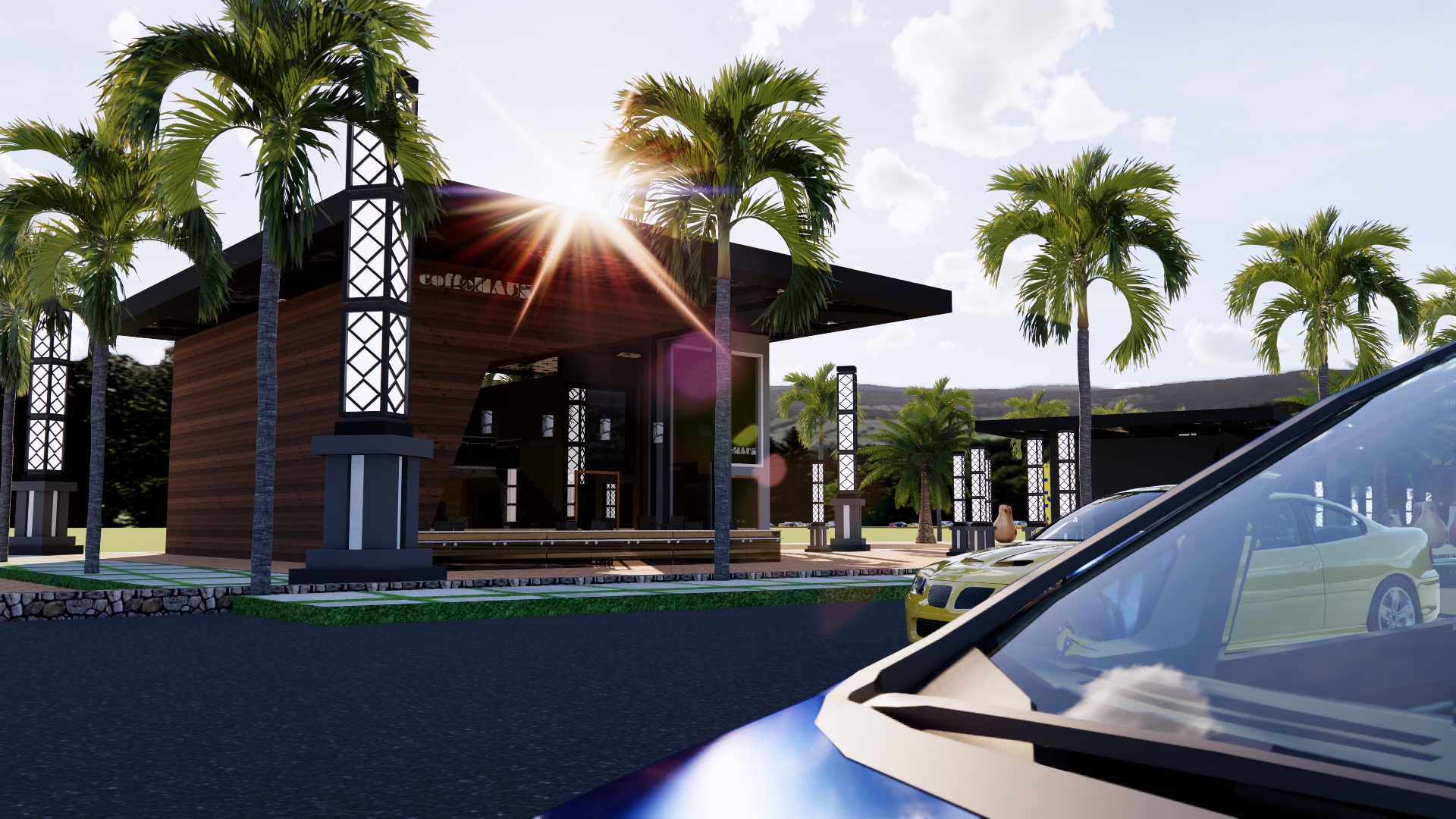 تصميم لمنتزه به العديد من الكافيهات والمطاعم في عمان-14