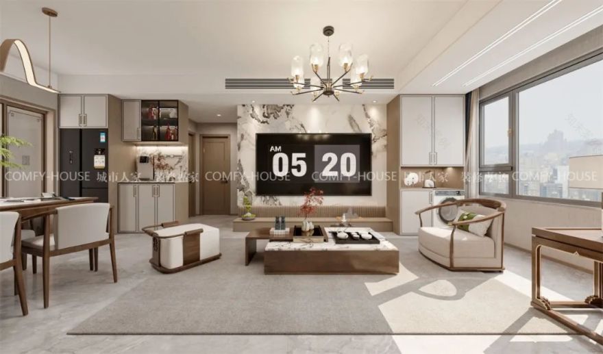 【丰奥嘉园】140㎡丨一进门就被治愈:现代奶油风家装的“松弛感”营造术-53