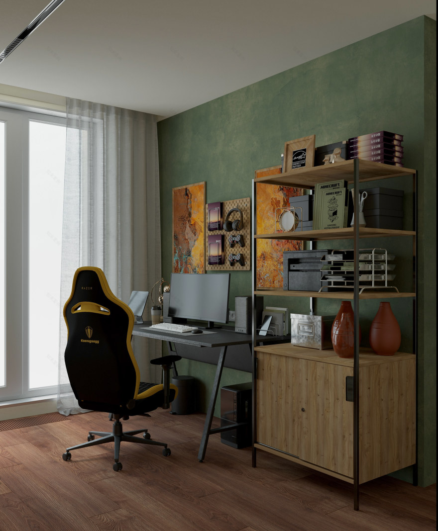 年轻情侣公寓设计项目丨乌克兰基辅丨Diana Chehaieva-34