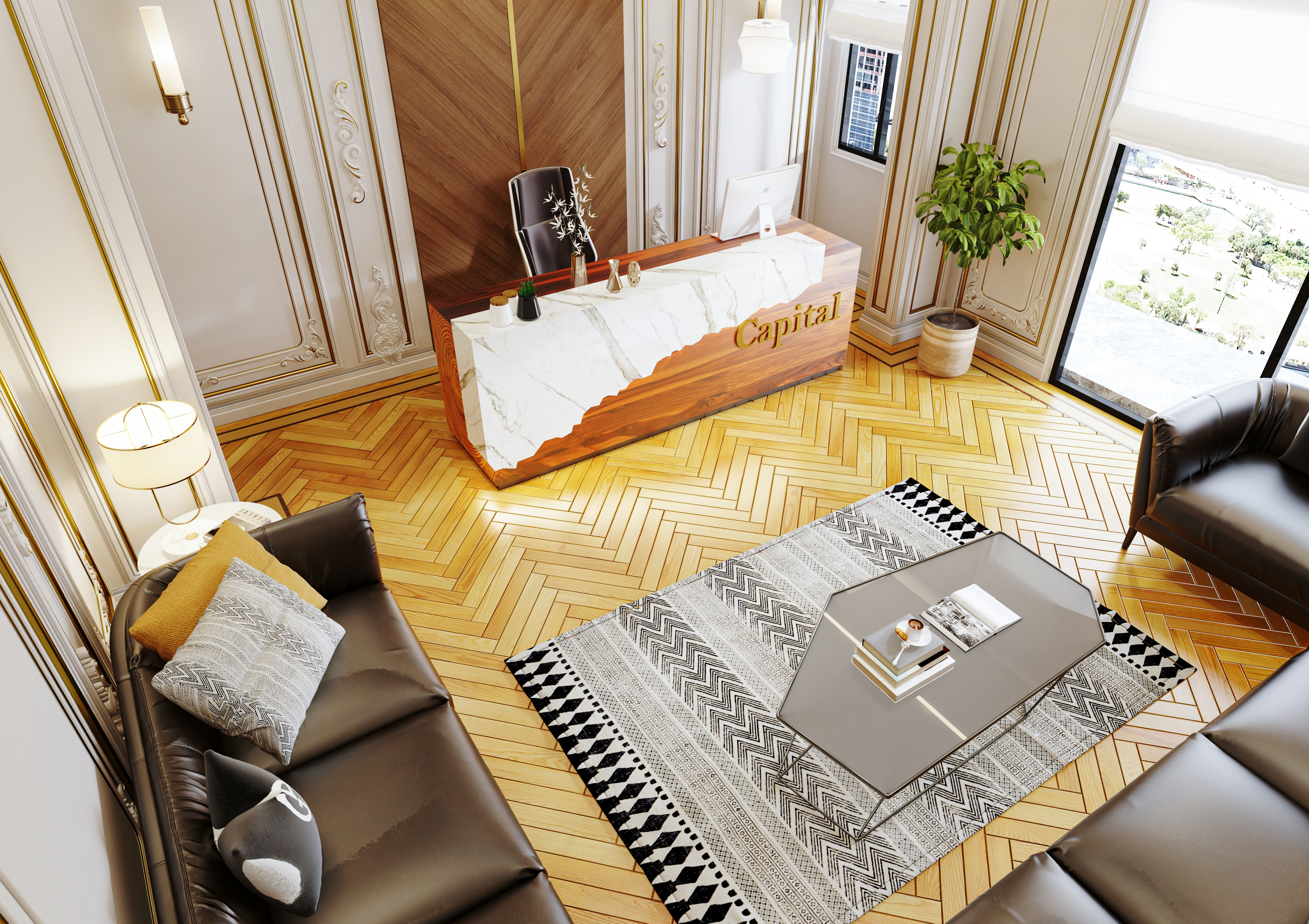 埃及某办公室接待区入口设计-8