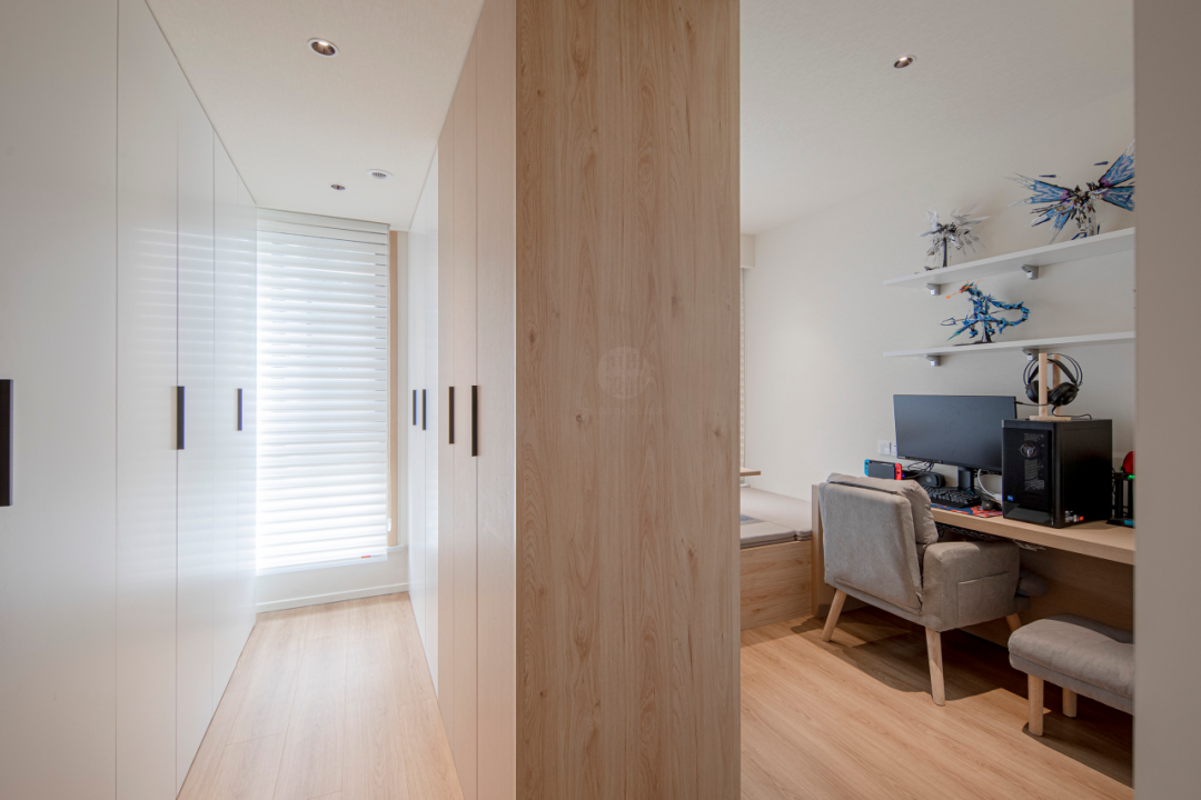 浙江平湖四口之家的30m衣柜与洄游动线设计丨中国浙江-82