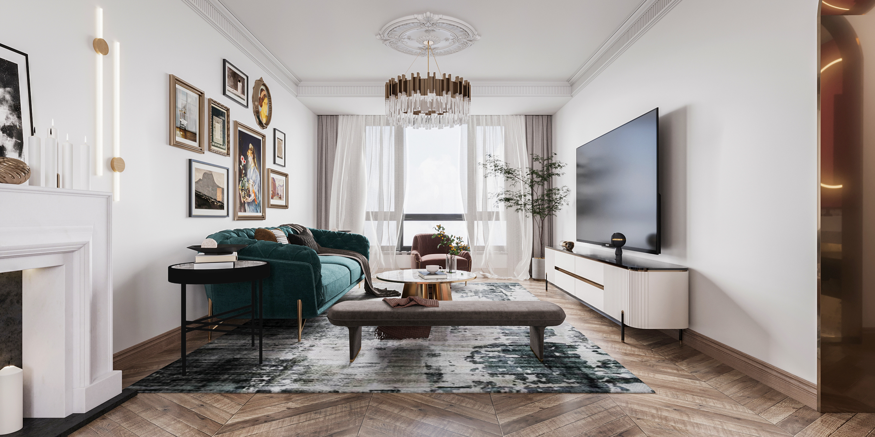 现代轻奢风家居设计，演绎精致生活品味-8