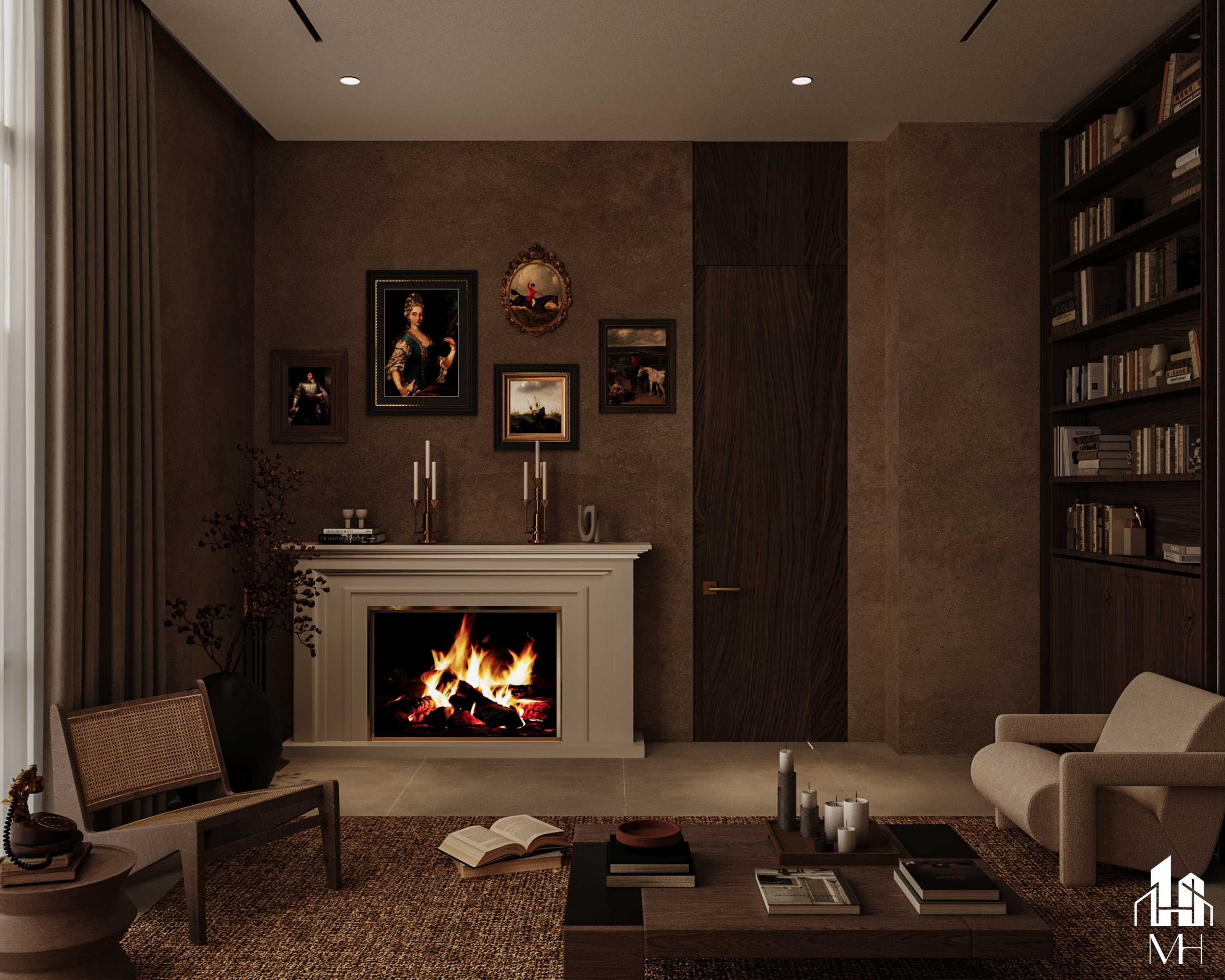 Warm Contemporary Livingroom DESIGN-1