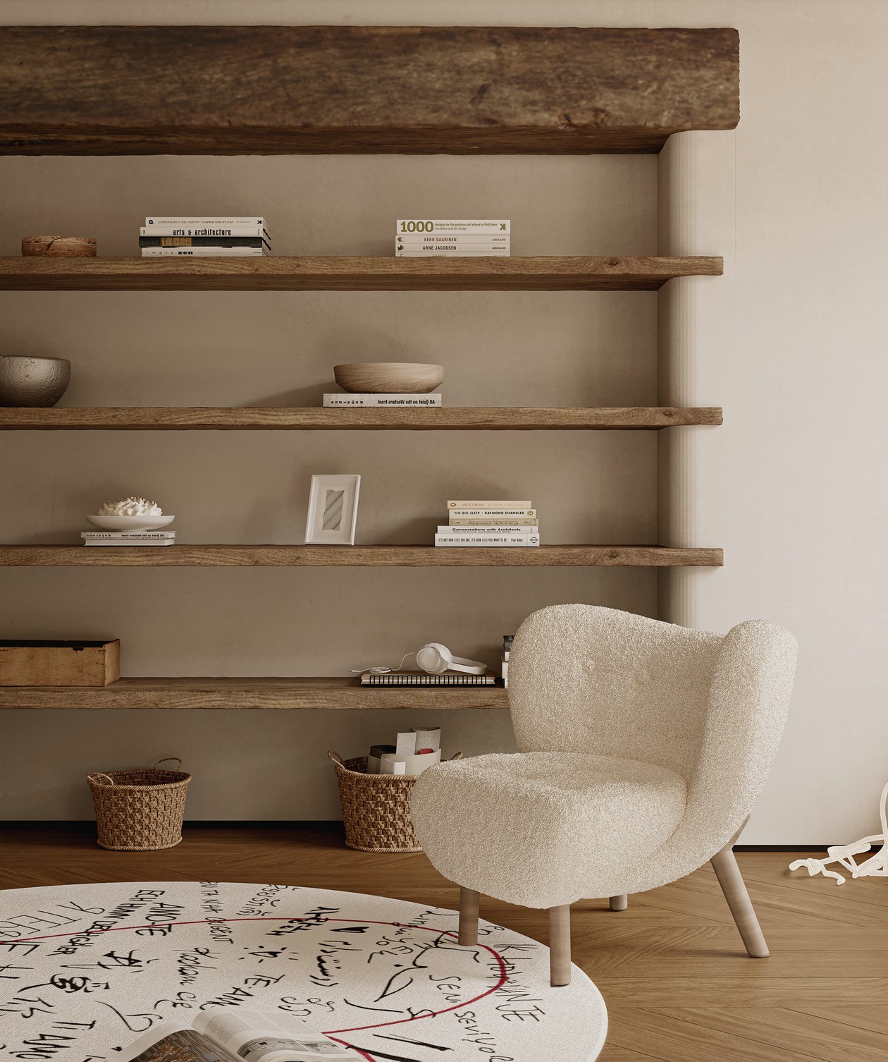 原木+白色 塑造简约空间立体感-9