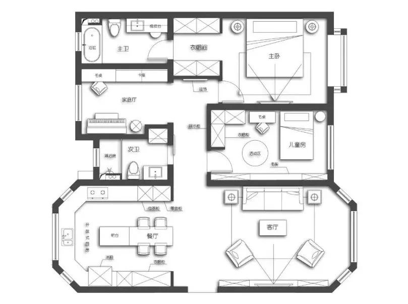 天拖美萍园美式休闲风家居设计-23