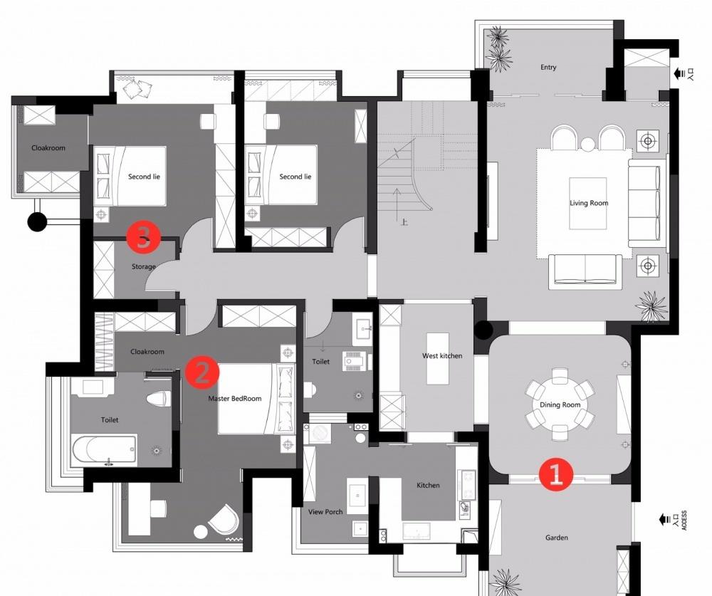 现代美式高层住宅设计,一步一景的视觉盛宴-5