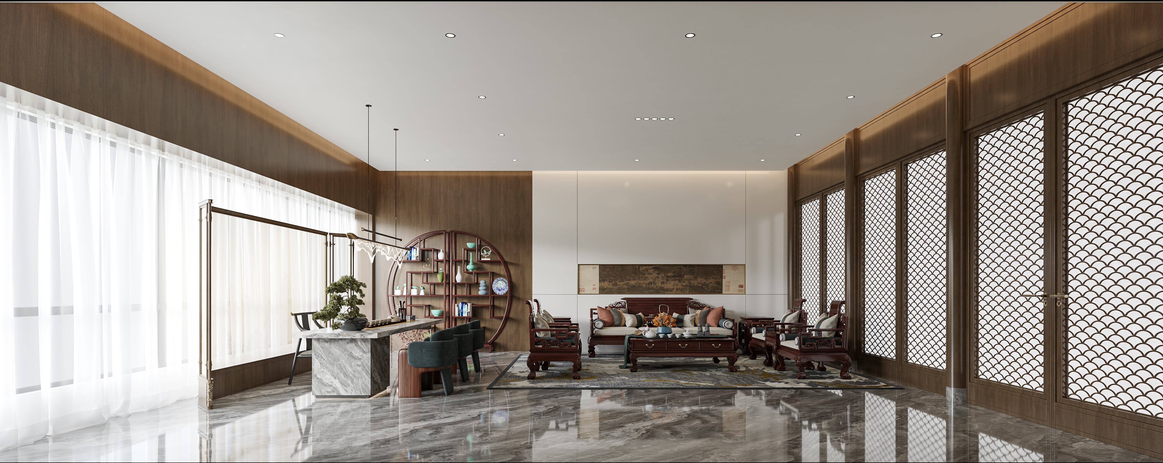 流动与凝聚 会所空间的叙事丨吉盈豪设计-7