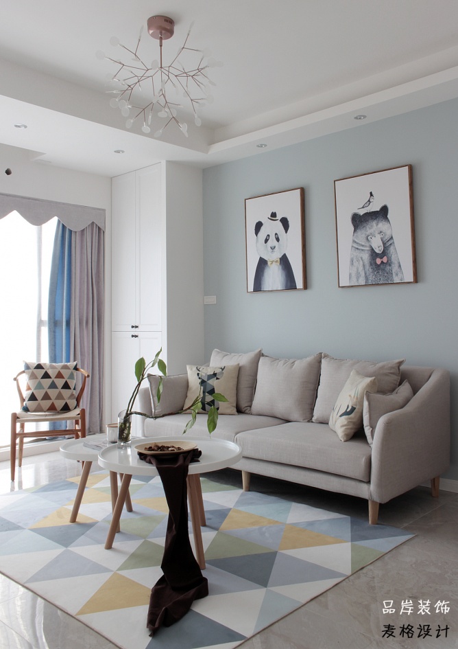 北欧.今乔——80㎡北欧风住宅  品岸装饰-麦格设计-2