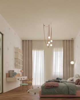 Children's  shared bedroom/bathroom