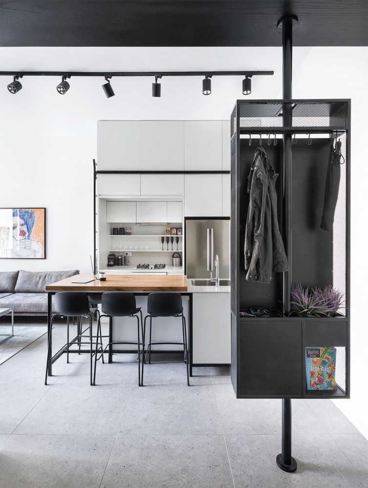 特拉维夫 44 平米公寓,深色设计诠释小空间魅力-86