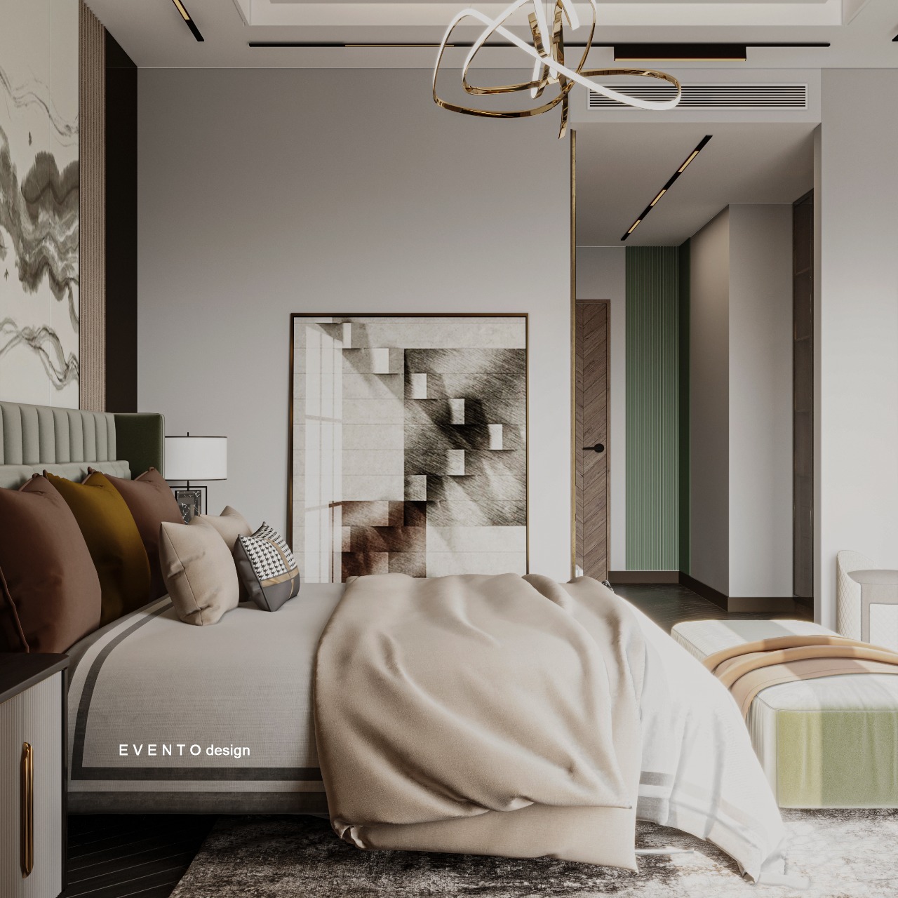 Bed room with dressing-3