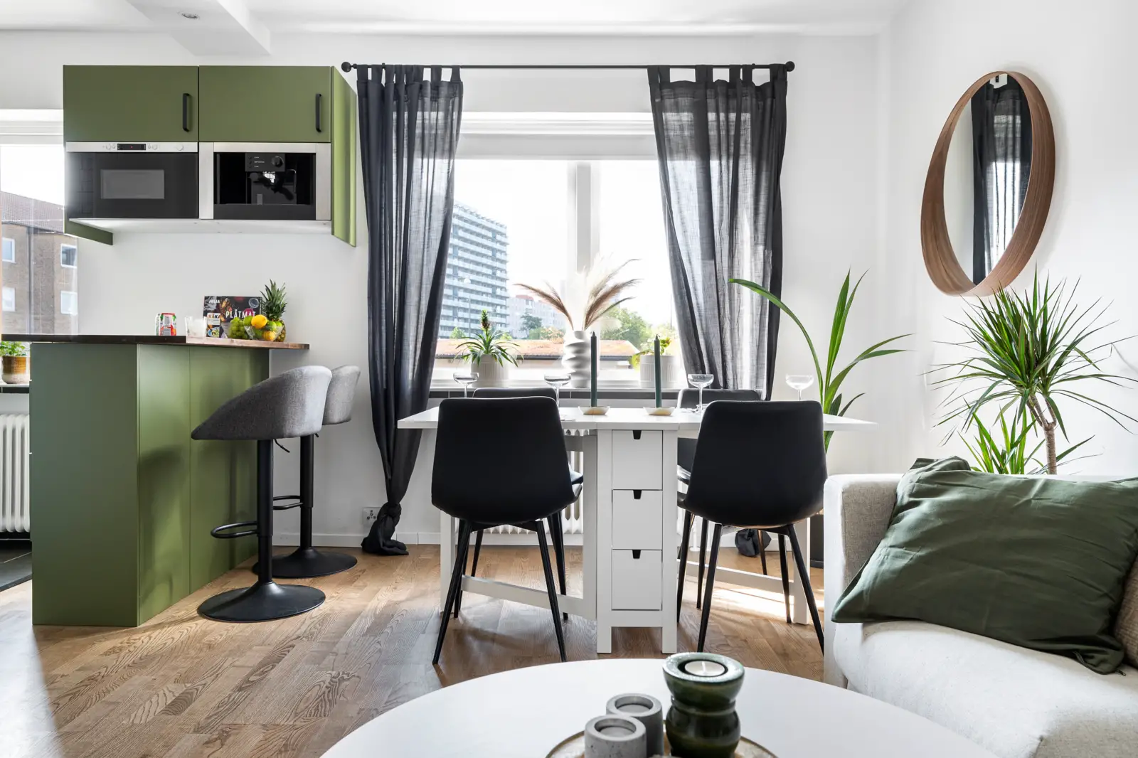 瑞典 26m2 绿色时尚工作室-11