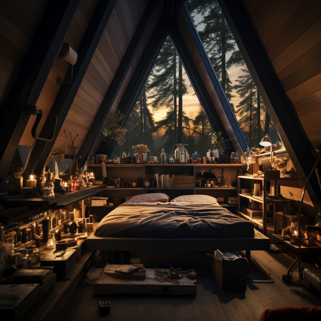 林间小屋二楼卧室-6