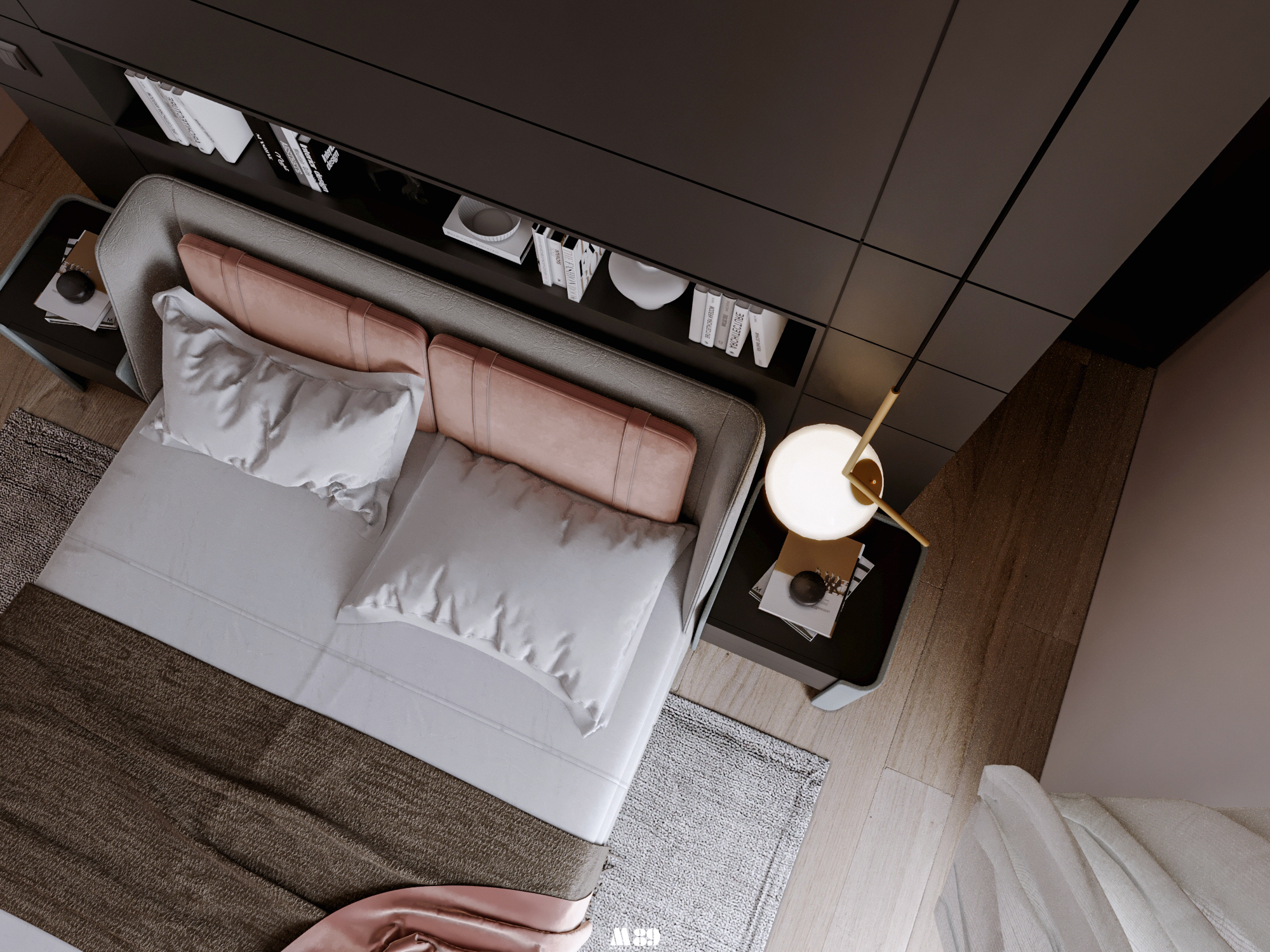 现代主卧室设计丨埃及开罗丨Moamen Amin-13