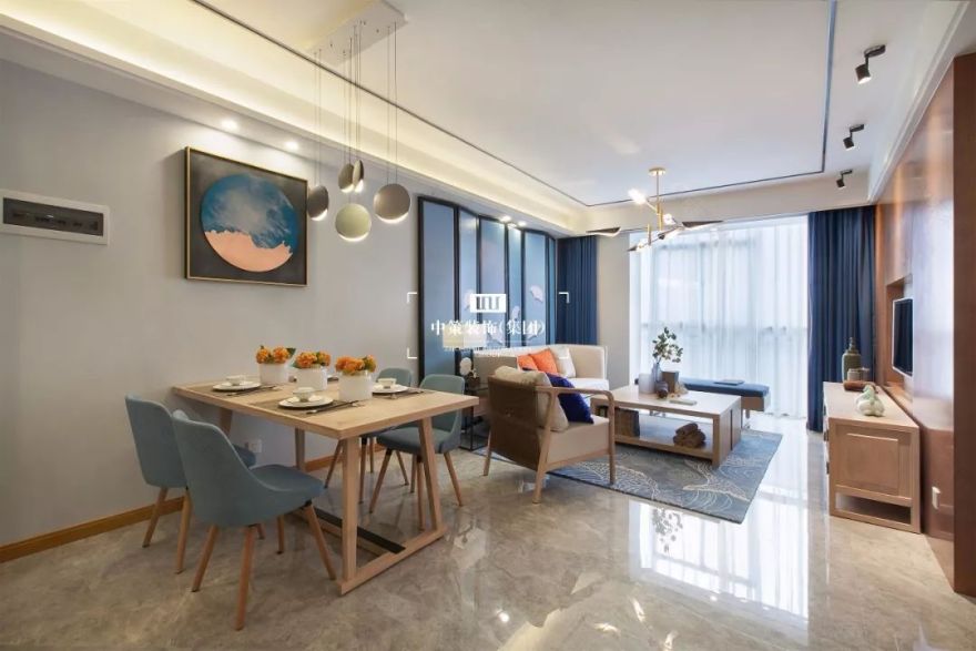 简约中式风,70 平米小户型变身东方美学空间-14