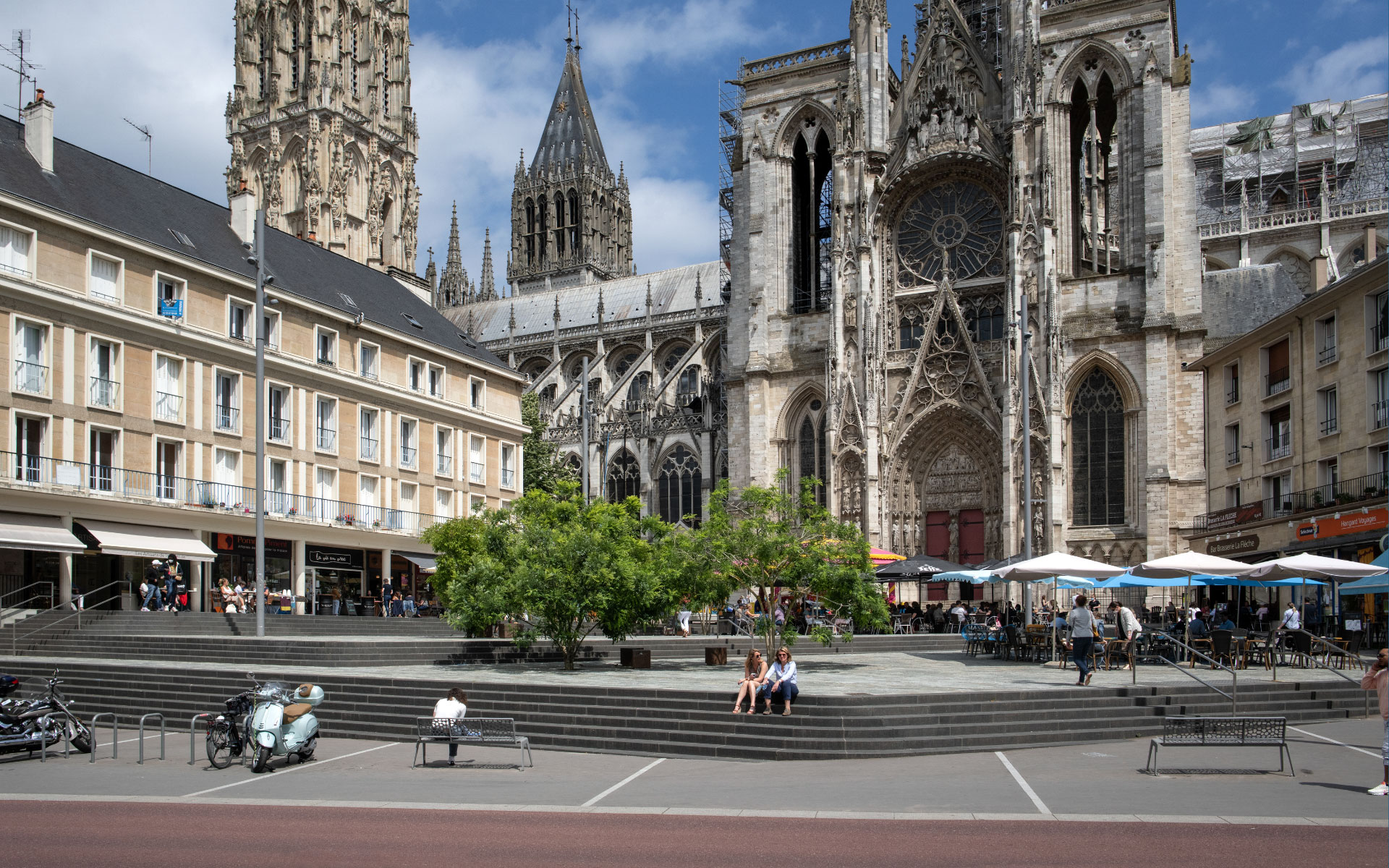 ROUEN  市区公共空间整治（塞纳  大教堂区域）丨法国鲁昂丨Atelier VILLES & PAYSAGES等-2