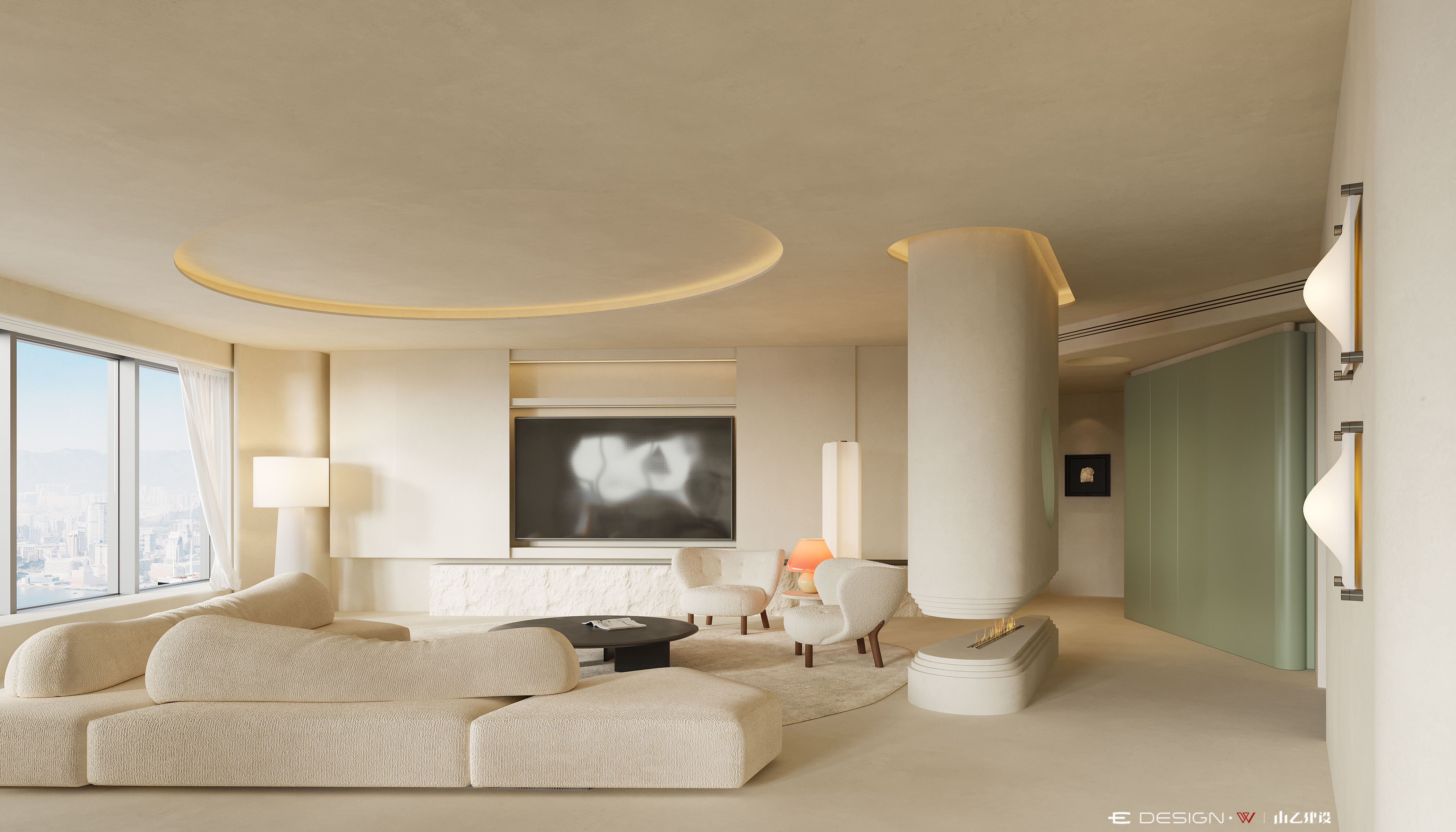 福晟翡翠湾 381㎡室内设计丨中国长沙丨山乙建设-9