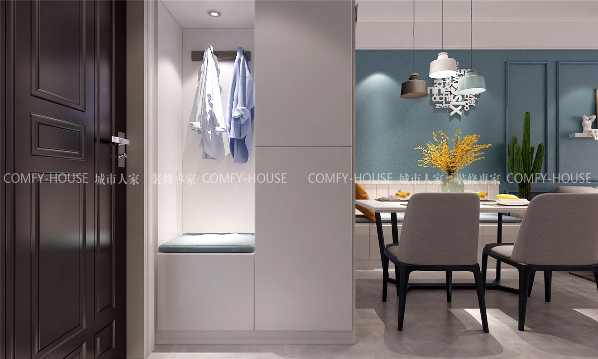 济南中垠雅苑 105 平北欧风三室两厅设计-12