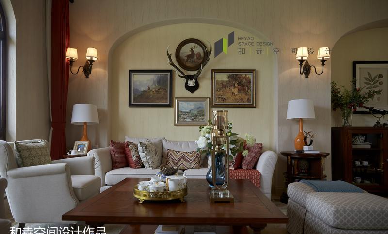 
莱芜桃花源美式田园风格装修设计实景售楼样 -3