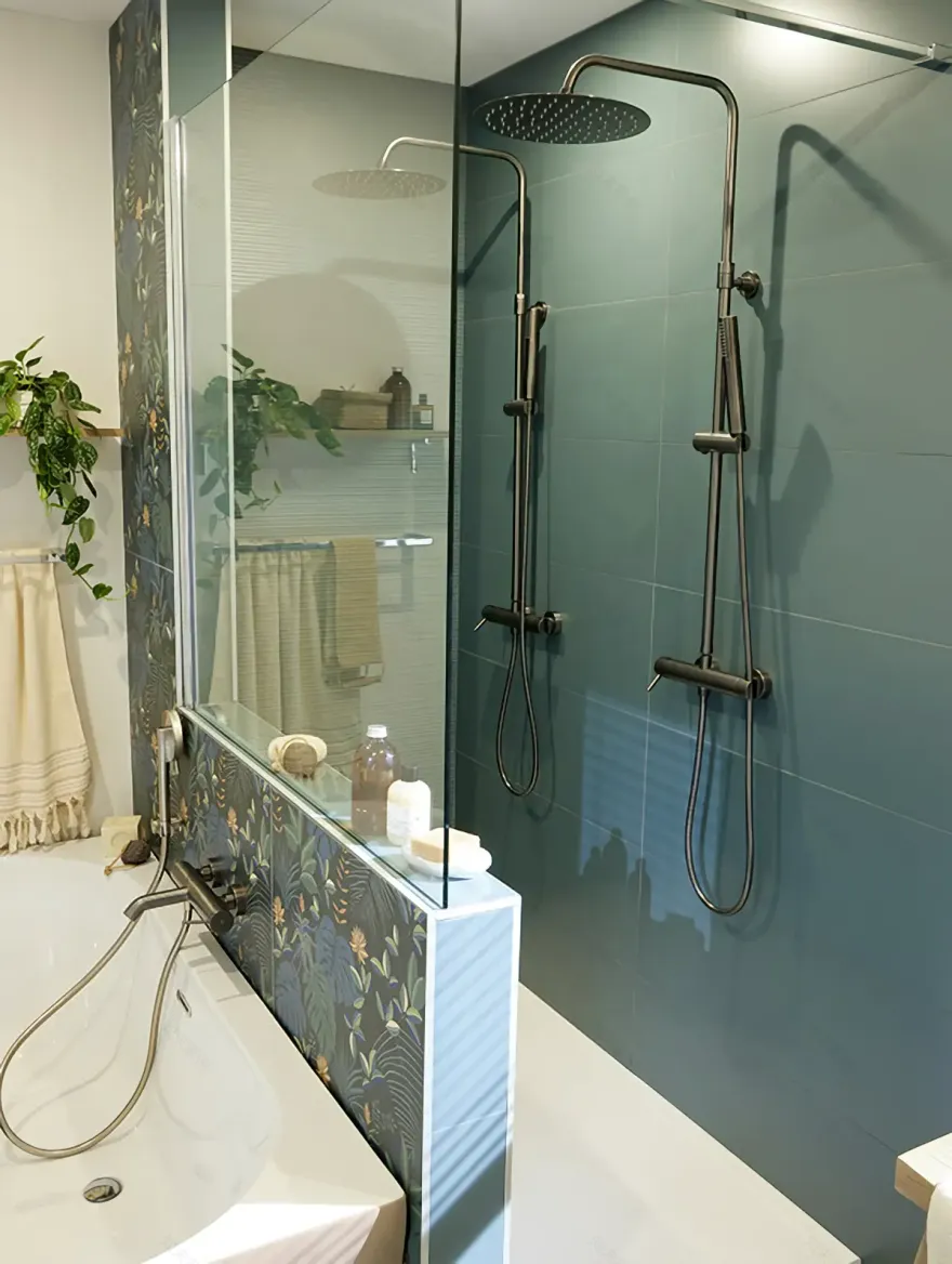 自然绿意,开放式浴室的完美设计-4