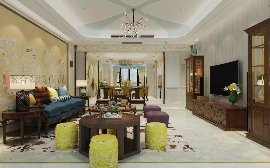 星河盛世优雅欧中式空间设计-9