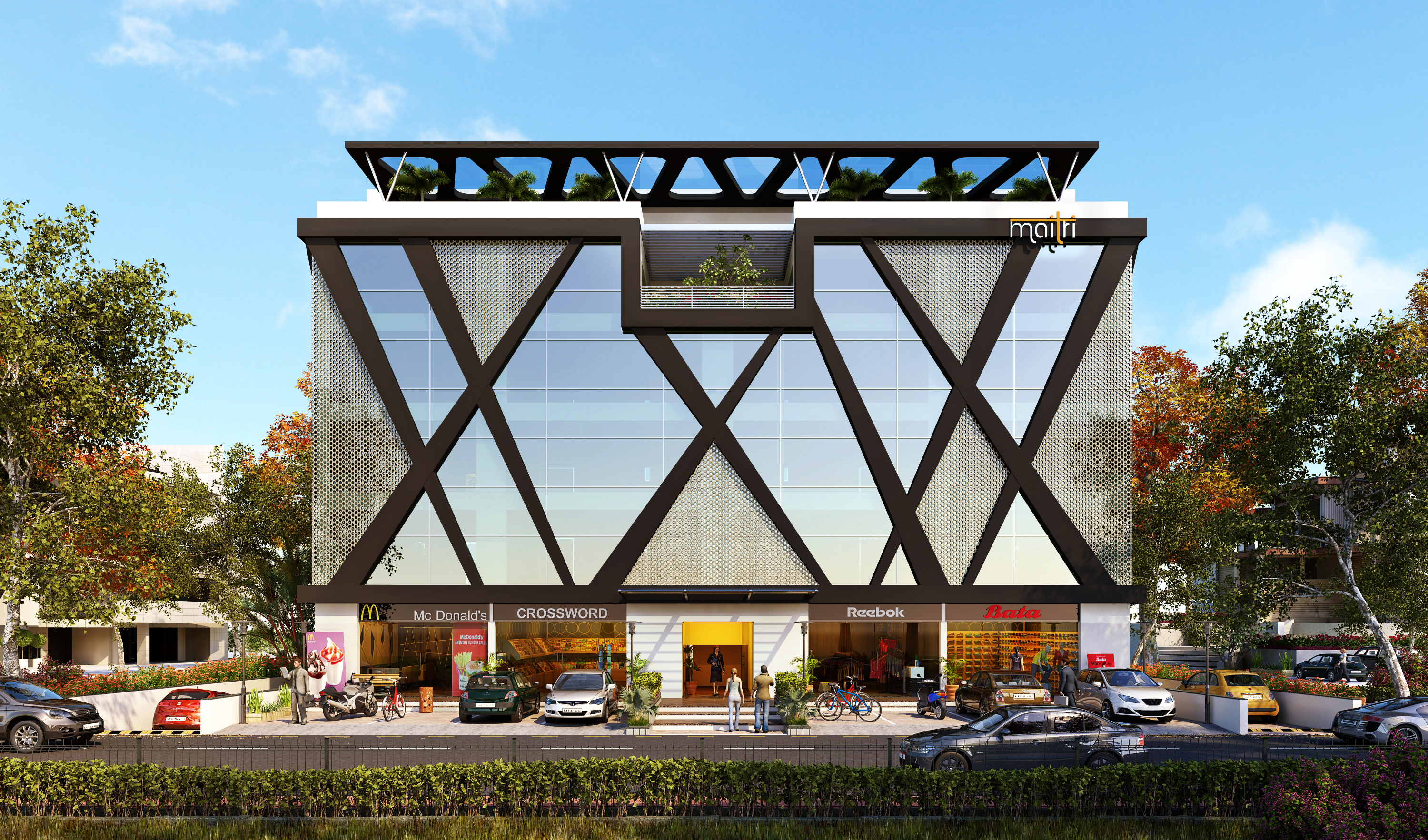 3D 建筑设计师打造的多功能商业空间-31