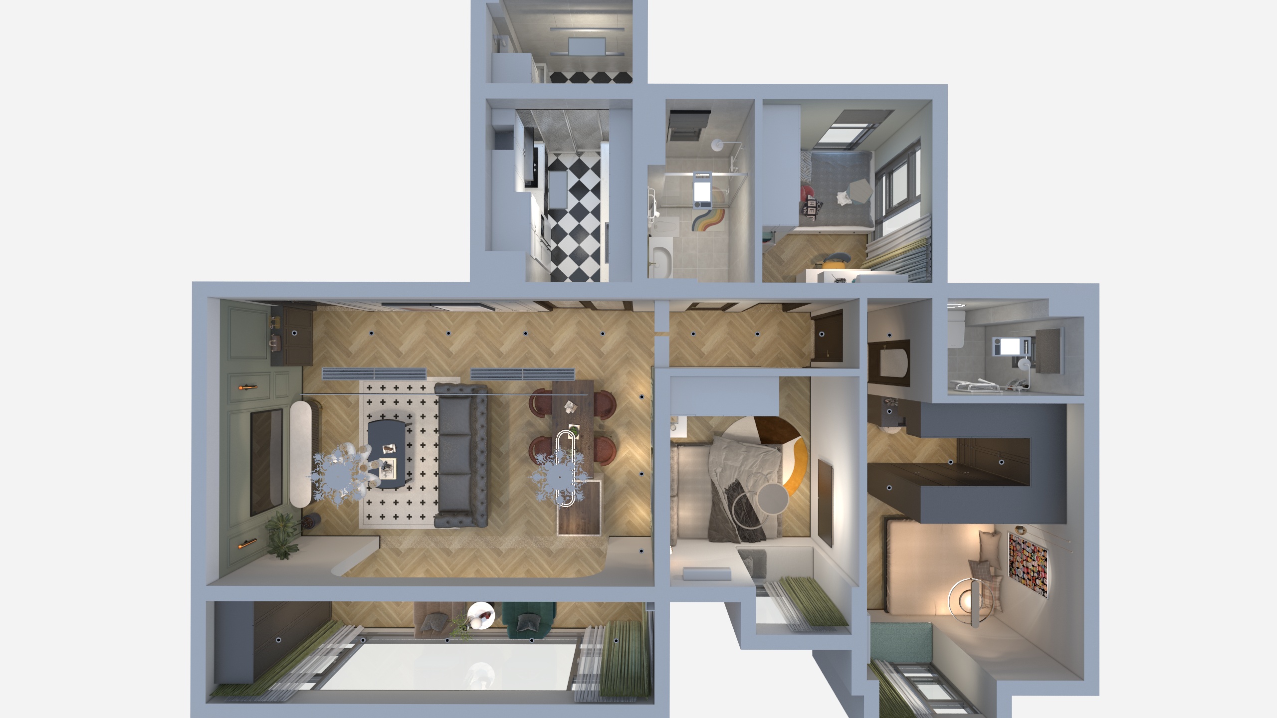 四川成都华府悦璟（115平方简约法式三居室）-0