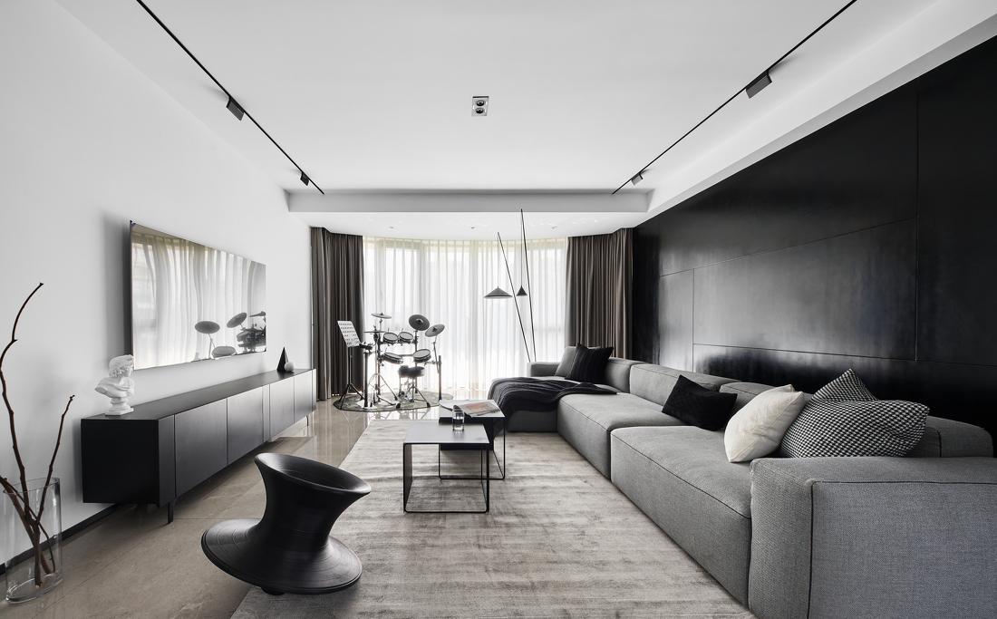 黑白灰的现代之家丨TK 设计-15
