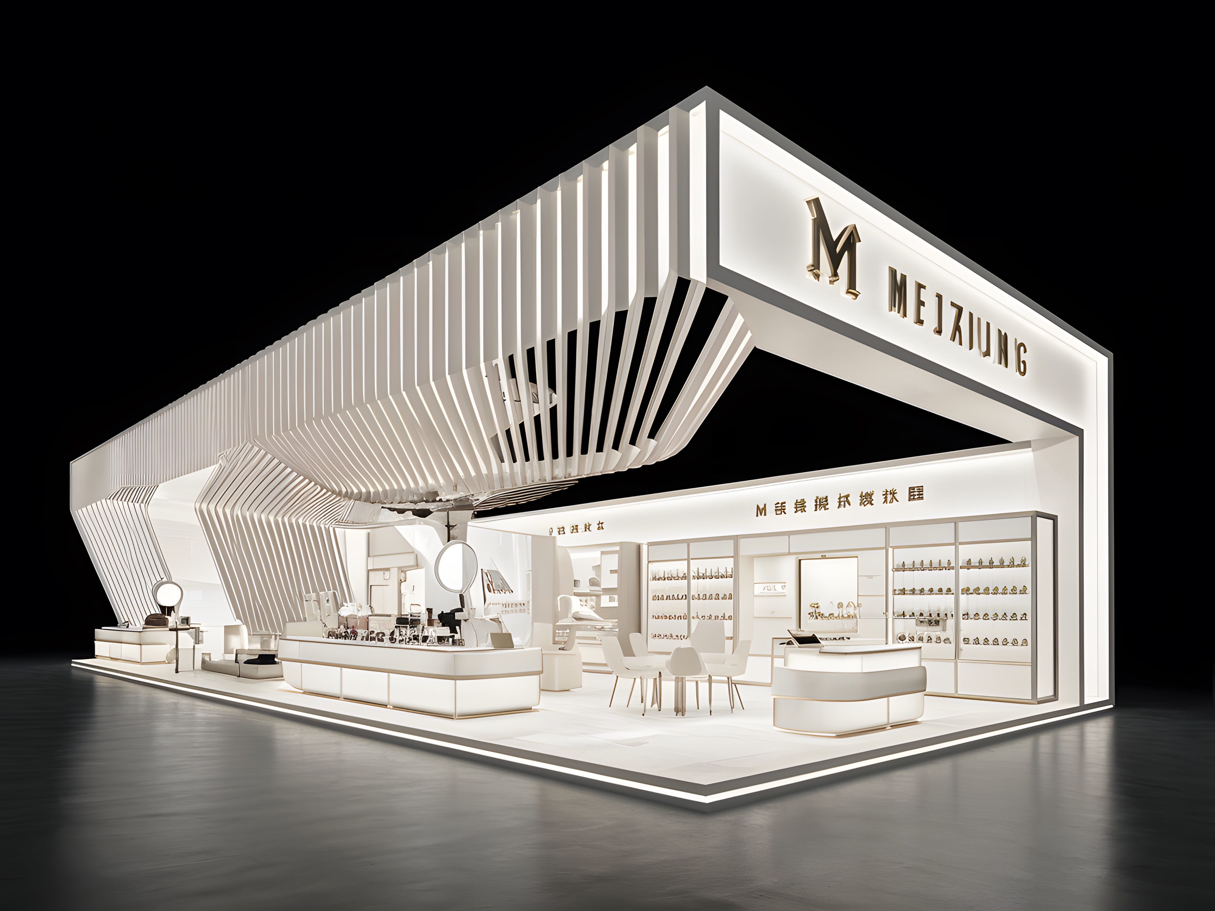 Beauty cosmetics display store booth-4