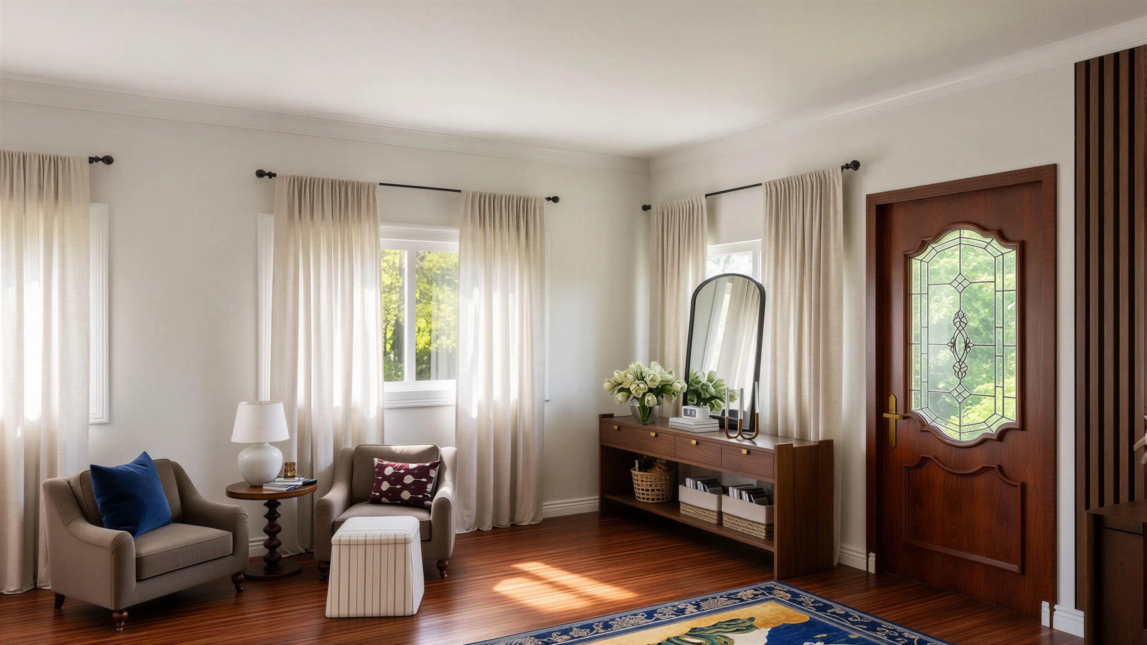 Transitional Living Room Design | Zaren Studio-6