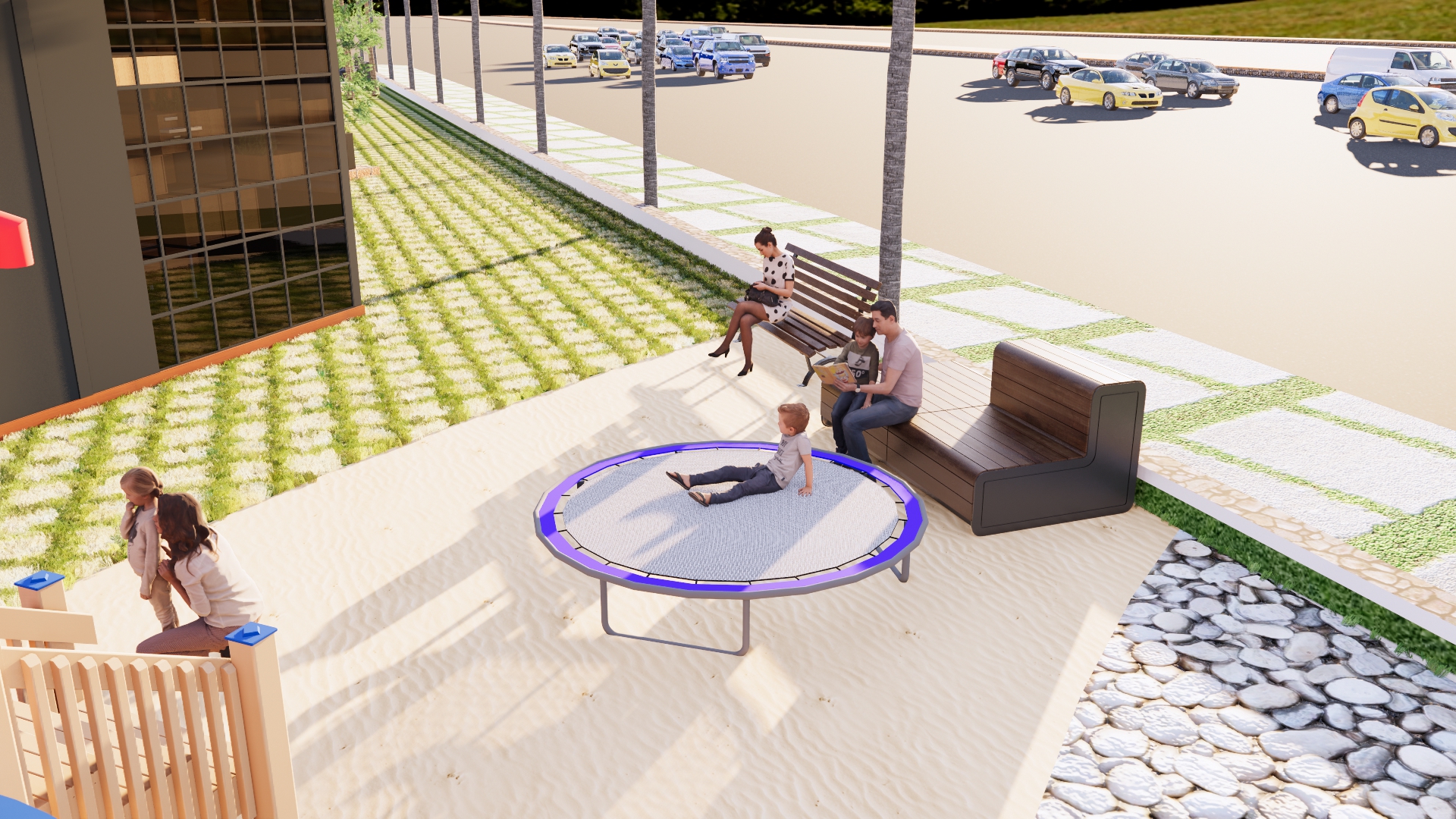 تصميم لمنتزه به العديد من الكافيهات والمطاعم في عمان-11