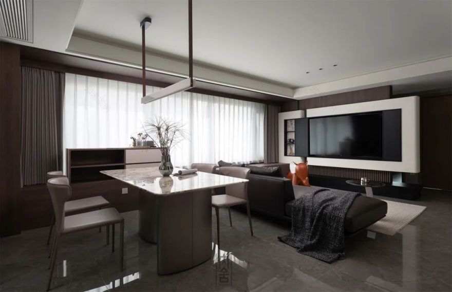 内舍软装丨139㎡意式风住宅,简而有序,勾勒摩登意式生活美学!-15