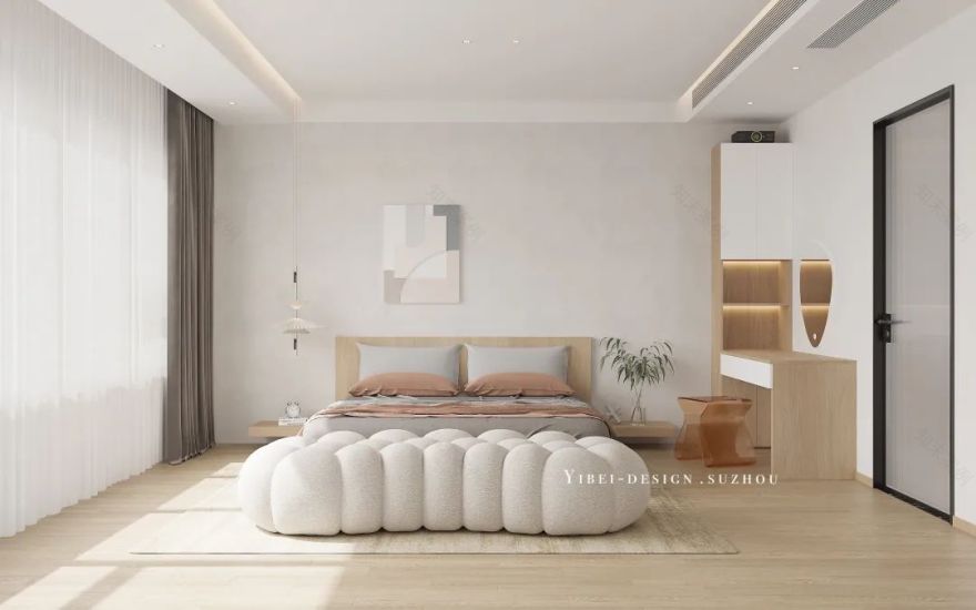 白色原木日式家居丨中国苏州丨YIBEI DESIGN-28