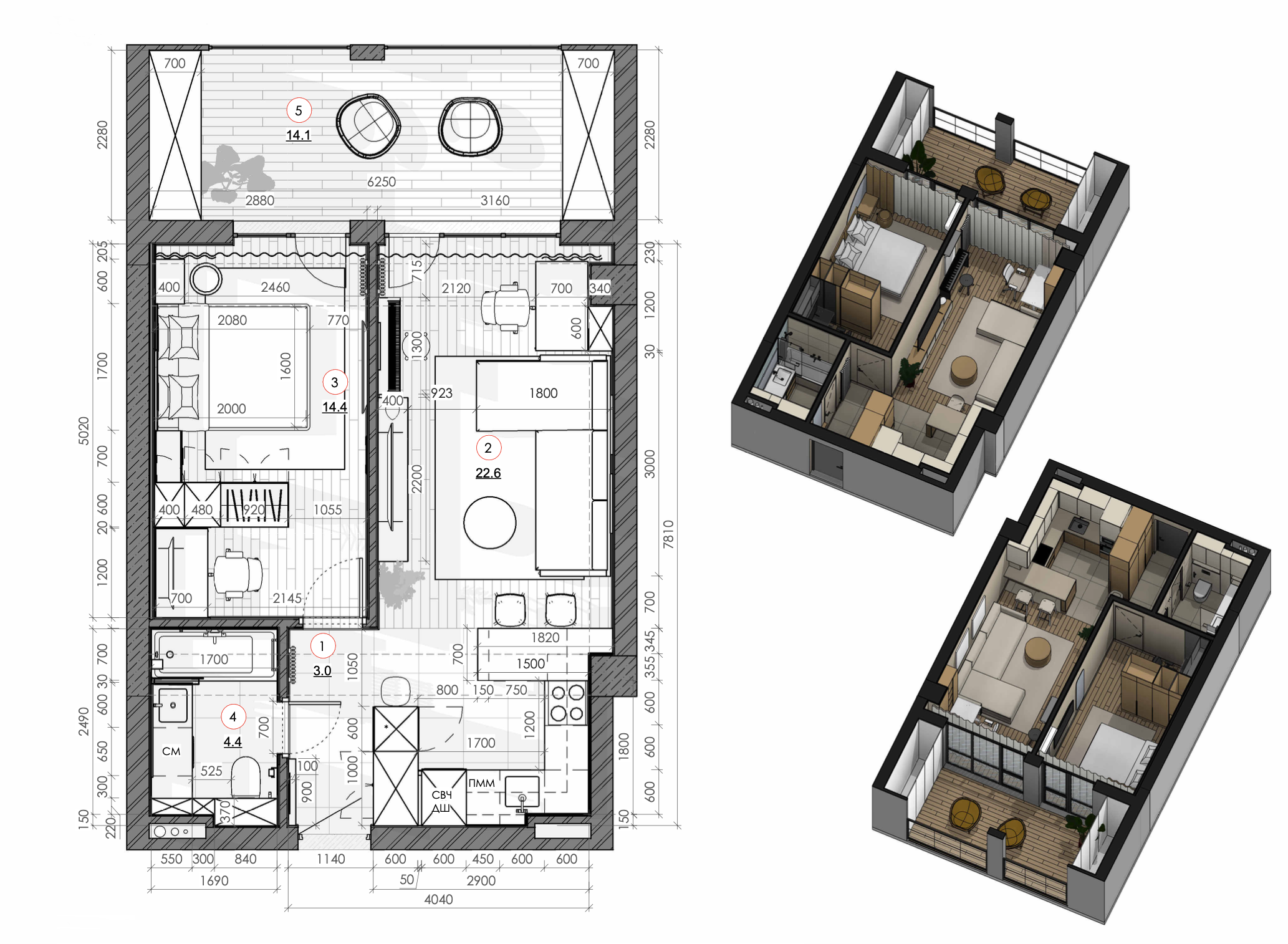 小户型丨Studio AG Architect,Dzhulik Olena-8