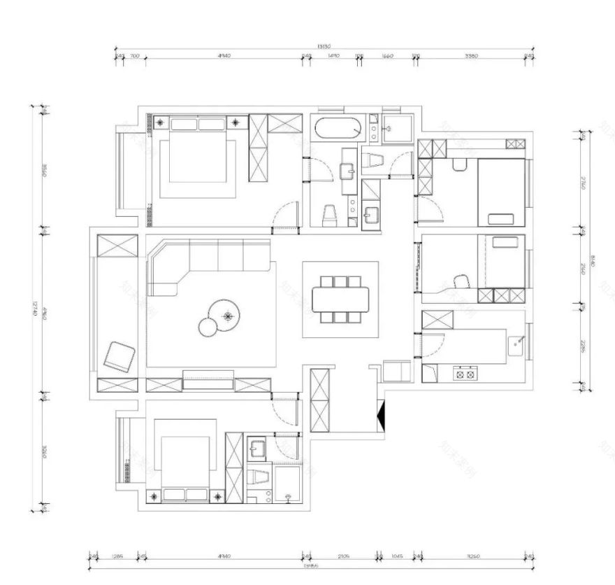 太原远大凤玺湾 170㎡现代优雅空间丨中国太原丨四合空间设计事务所-8