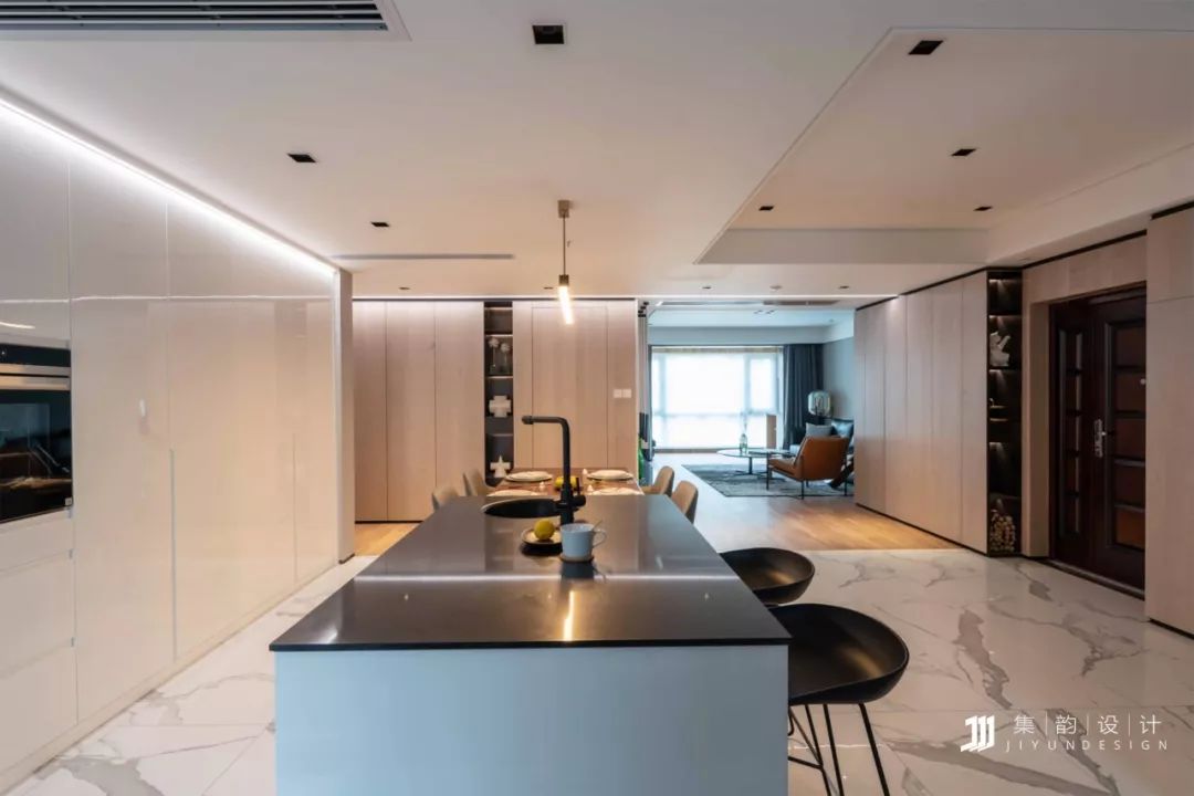 集韵设计|| 西安 160㎡现代简约之家,藏匿收纳空间的秘密-92